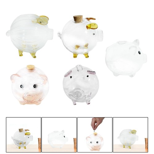 Tirelire cochon verre - cochon, pot