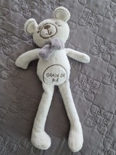 GRAIN DE BLE DOUDOU OURS BLANC