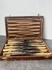 Coffret Arnaud Bijoutier Aubenas 12 Couteau De Table Manche Corne 