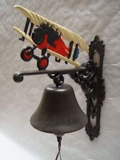 Cloche Murale Avion Biplan