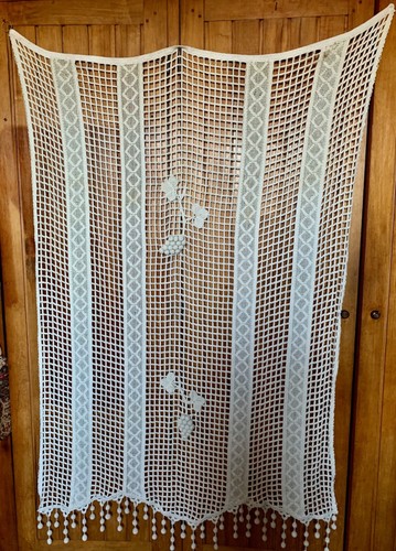 Linge ancien rideau coton - linge, :