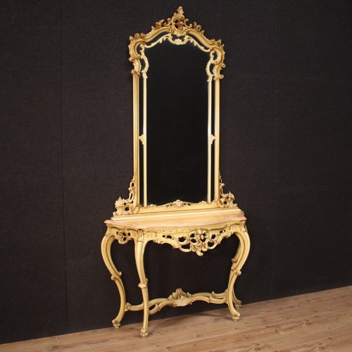Grande console avec - , miroir