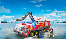 Playmobil -- Pièce de rechange -- Pompier avec véhicule aéroportuaire 5337 --