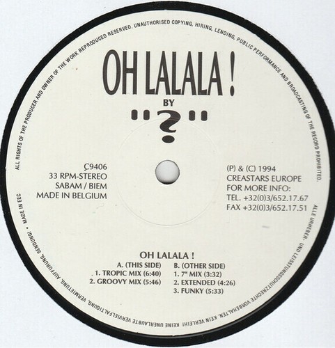 Benny lalala single - b,