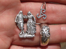LOT de 3 BIJOUX BRETONS en ARGENT dont UNE BELLE BROCHE ANCIENNE
