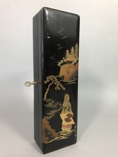 Ancienne grande boîte à gants en laque du Japon Fin 19e - Début 20e siècle