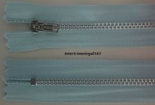 YKK Fermeture Éclair,X2,Bleu Pâle ,18 "/ 46CM,Aluminium Dents Bout Fermé ,No 3