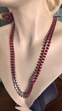 Collier Sautoir AGATHA  Rouge