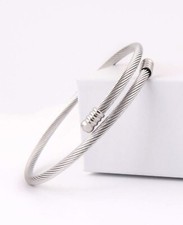Bracelet torsadé acier - en,