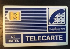 Carte téléphonique 1ère generation PTT  pyjama - 120 unités - très rare