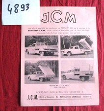 N°4893 /  PEUGEOT 404 : prospectus du carrossier J.C.M benne hydraulique