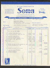 PARIS (IX°) USINE de STYLOS PLUMES PORTE-MINES Visor Pen "SOMA" Facture en 1959