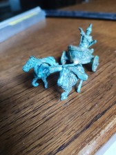 Char Romain En Bronze Empereur Chariot Et Deux Chevaux Beau Détails A Identifier