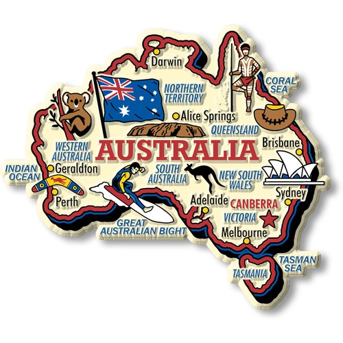 Australia jumbo country magnet - jumbo,