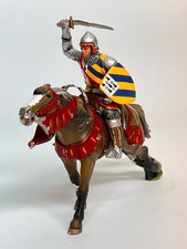 Figurine Soldat Croisé Médiéval épée bouclier Hauteur   9,5cm - métal
