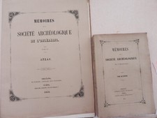 MEMOIRES DE LA SOCIETE ARCHEOLOGIQUE DE L'ORLEANAIS 1848/TEXTE IN4 +ALBUM  folio