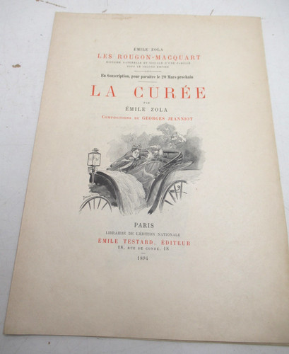 Prospectus emile zola la - "prospectus",