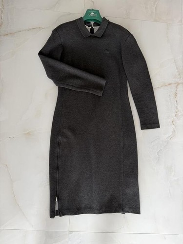 Robe lacoste grise tricot - robe,