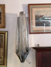 Pair of industrial style wall lamps Minimalist light fixture Silver wall light