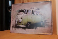 PLAQUE MÉTAL COMBI VOLKSWAGEN  VINTAGE DECORATION 40 X 30 CM