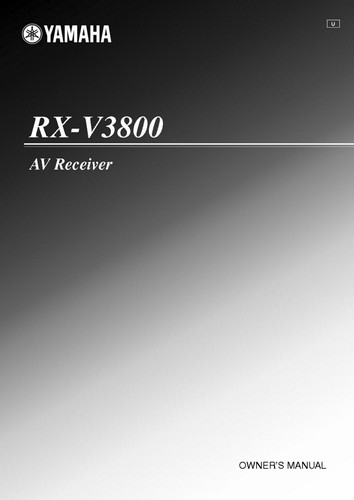 Yamaha v3800 receiver - yamaha,