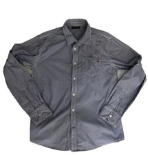 CHEMISE MANCHE LONGUE HOMME NAPAPIJRI TAILLE M  BLEU A RAYURES