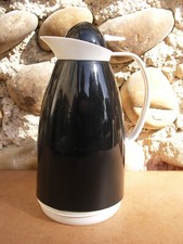 Pichet isotherme bouteille thermos carafe noir blanc 1 L chaud froid vintage