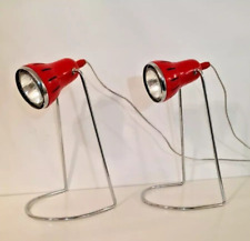 Paire de lampes spot style cocotte, Pieds incurvée en métal chromée- 1970 / 1980