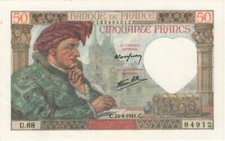 FRANCE - 50 FRANCS Jacques Coeur type 1941