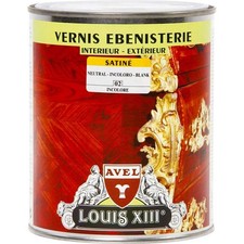 Vernis ébénisterie résine polyuréthane protection bois Incolore satin 0.5L LOUIS