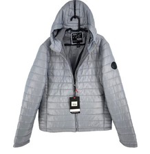 Veste Matelassée À Capuche Grise Canadian Peak Pour Hommes Taille XL