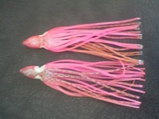 2 leurres octopus rose de 12cm