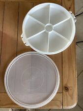 Grande boîte à compartiments / à apéritif / à pique nique ronde Tupperware Blanc