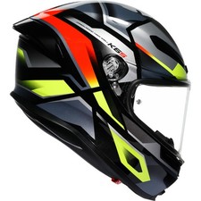 AGV K6 S Erazer Casque Sm Noir / Rouge/Jaune
