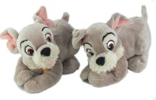 LOT DE 2 Peluche doudou La Belle et le Clochard 18 cm Disney Nicotoy