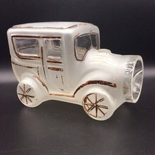 Bocal à bonbons verre soufflé moulé dépoli formant tacot Portieux Début XXème