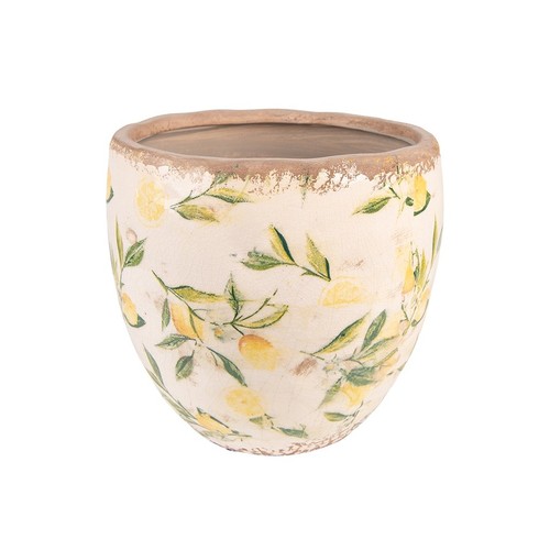 Pot fleurs citron jaune - pot,