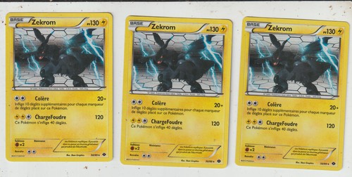Cartes holo zekrom nxd - x3,