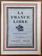 Georges Bernanos La France Libre 1942 Labarthe Oberlé Rochelle Tillier WW2