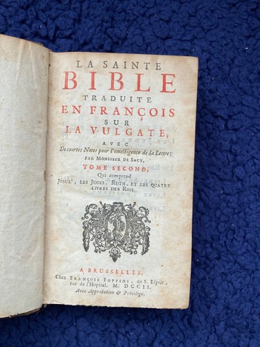 Sainte bible 1702 traduite - bible,