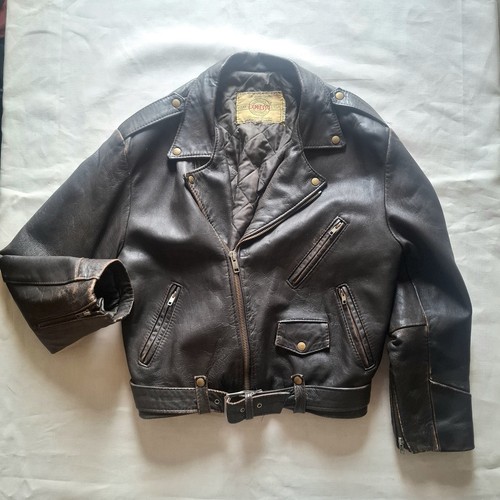 Vintage brown 80s leather - vintage,