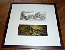 TABLEAU SOUS VERRE PLAQUE ET DESSIN SUR CUIVRE BASQUE 2