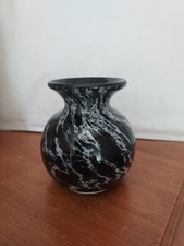 La Rochère Vase Boule Noir Et Blanc en verre soufflé