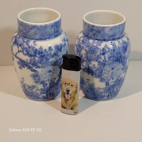Paire vases porcelaine - de,