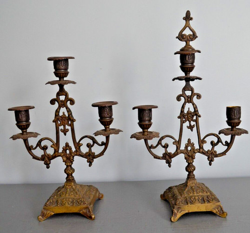 Paire chandeliers bougeoirs - chandeliers,