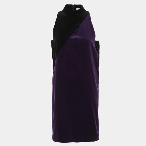 Robe midi col montant velours