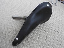 ancienne SELLE de velo en cuir IDEALE cycles old byke bicyclette PEUGEOT FRERES