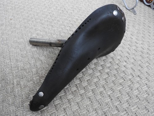 Ancienne selle velo cuir - velo,
