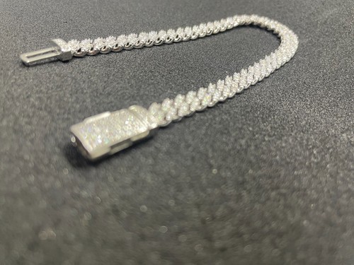 Bracelet cubain moissanite 8 - cubain,