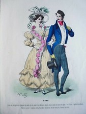 gravure mode 19ème:Toilettes